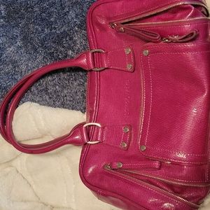 Longchamp patent textured purse